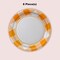8 Count Orange Plaid Paper Dessert Plates 7 Inch for Fall and Party Tableware